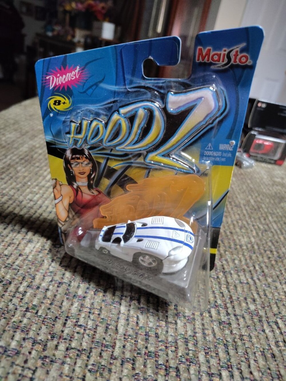 Maisto HoodZ White Dodge Viper GT2